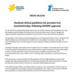 PSA Testing Guidelines - Media Release